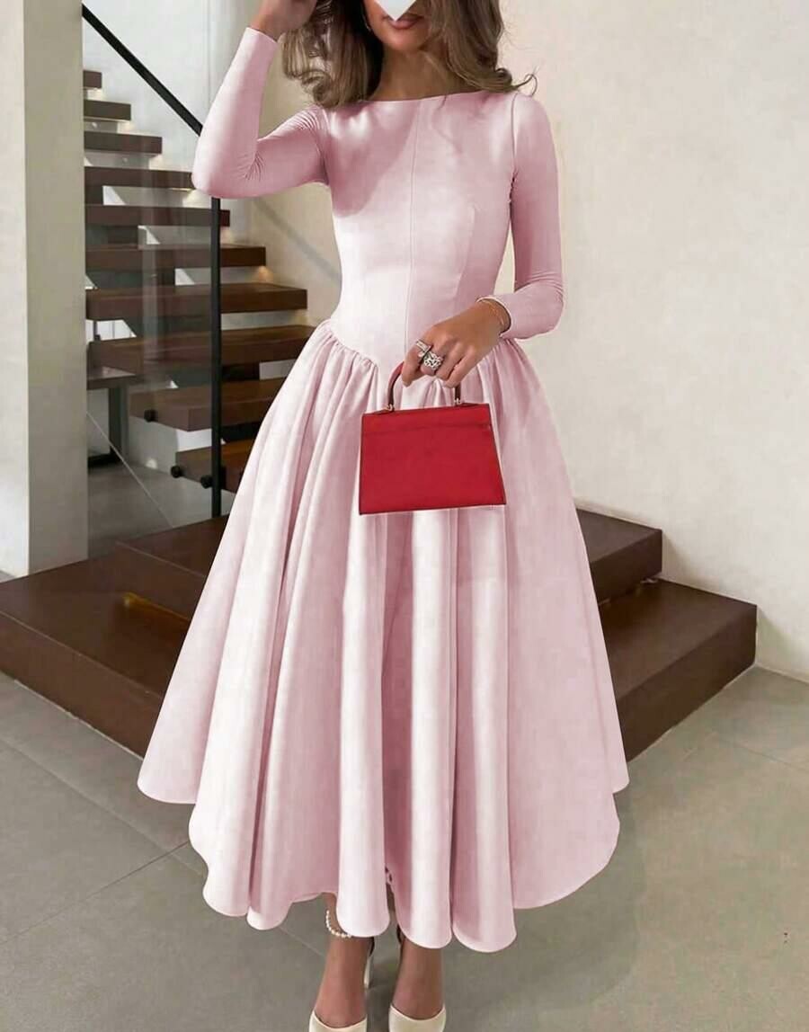 SHEIN RÓŻOWA MAXI SUKIENKA S06__XS