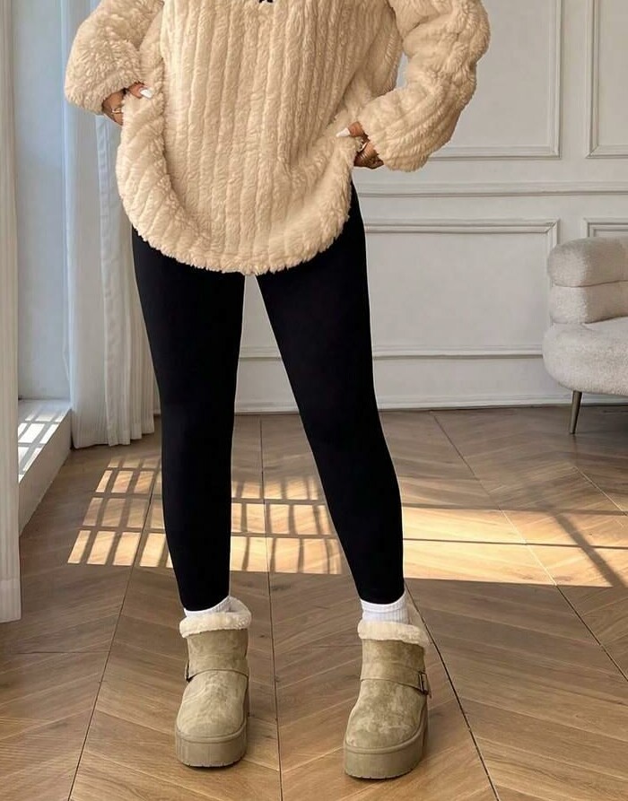 SHEIN CZARNE LEGGINSY WYSOKI STAN S06__M