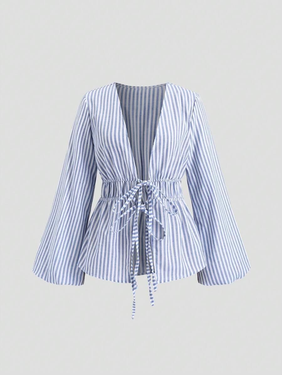 SHEIN BLUZKA W PASKI WIĄZANIE S06__L