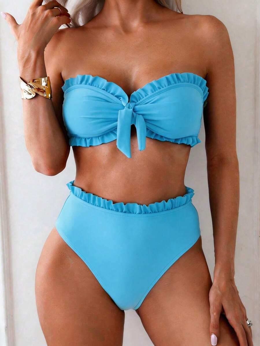SWIM BASICS NIEBIESKI DWUCZĘŚCIOWY STRÓJ KĄPIELOWY S06__S