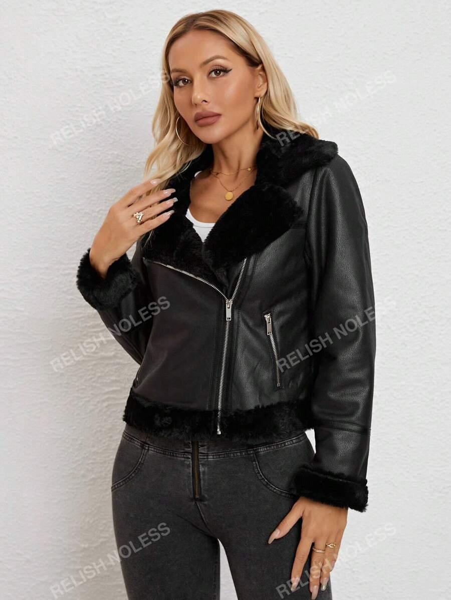 SHEIN CZARNA KURTKA ZAMEK W01__S