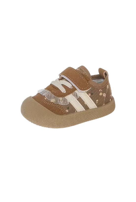 SHEIN BRĄZOWE BUTY SPORTOWE KWIATY FALBANA PK01__25
