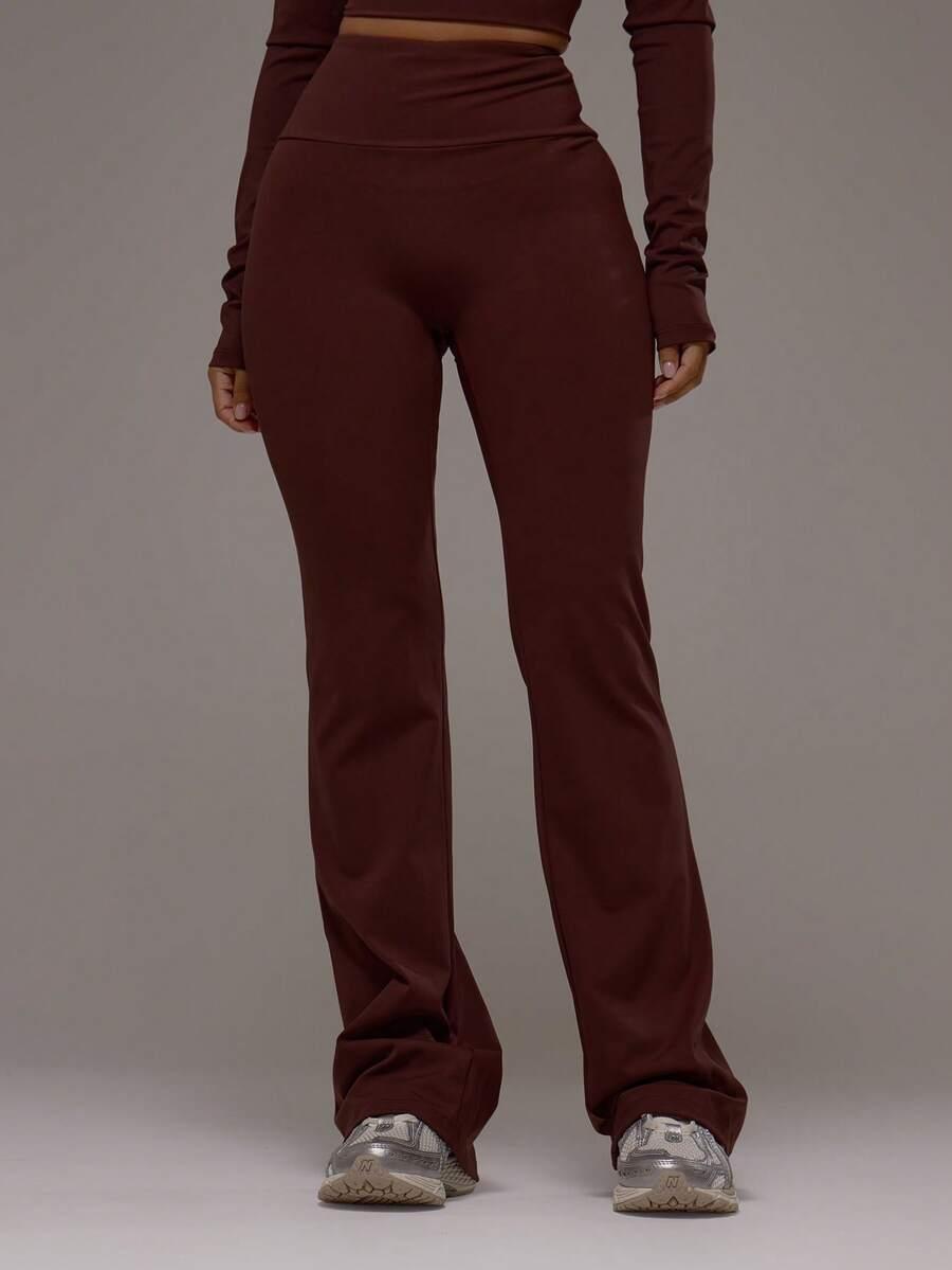 MUSERA KLASYCZNE BRĄZOWE LEGGINSY S06__XL
