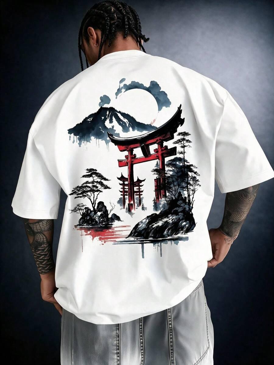 SHEIN BIAŁY T-SHIRT PRINT S06__S