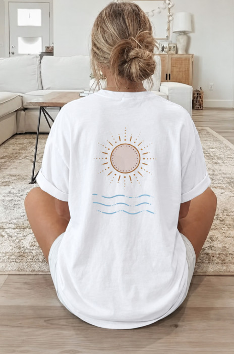 SHEIN BIAŁY T-SHIRT PRINT S06__S
