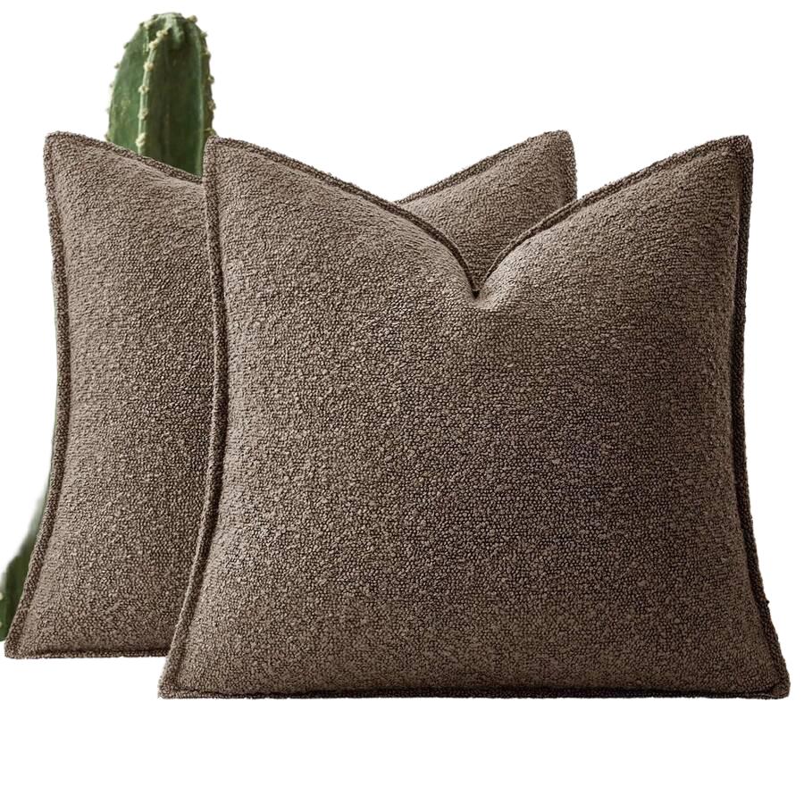 SHEIN BRĄZOWA POSZEWKA NA PODUSZKĘ S07__50X50