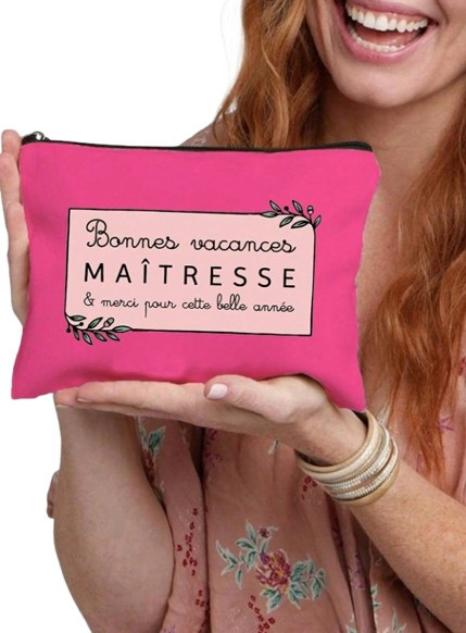SHEIN RÓŻOWA KOSMETYCZKA NAPIS S07__22,5X16
