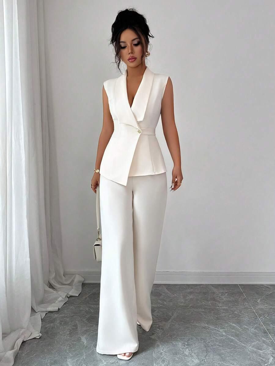 SHEIN SPODNIE KAMIZELKA KOMPLET S06__S