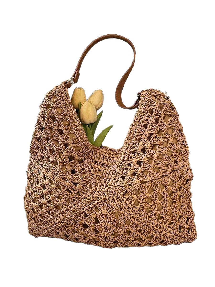 SHEIN BRĄZOWA TORBA NA RAMIĘ S07__25X36