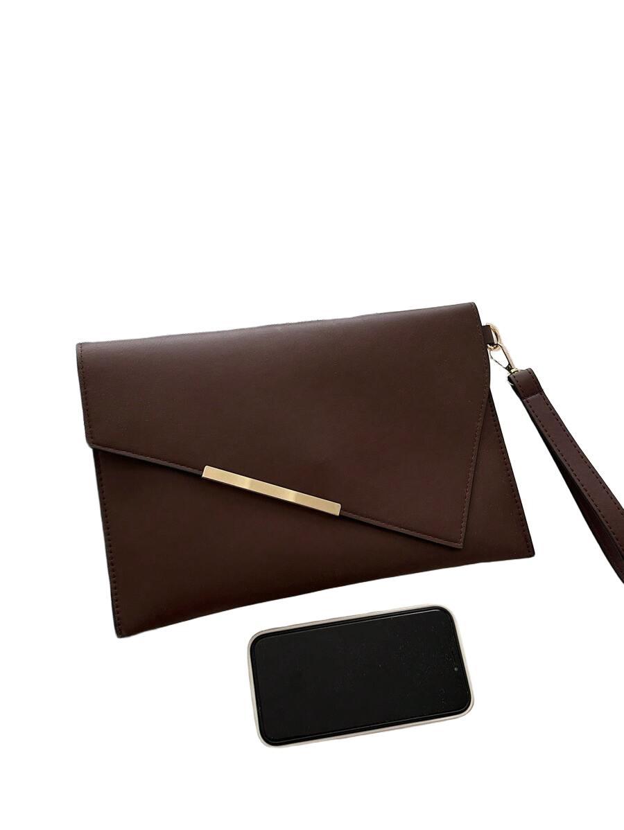 SHEIN BRĄZOWA TOREBKA IMITACJA SKÓRY 31X21