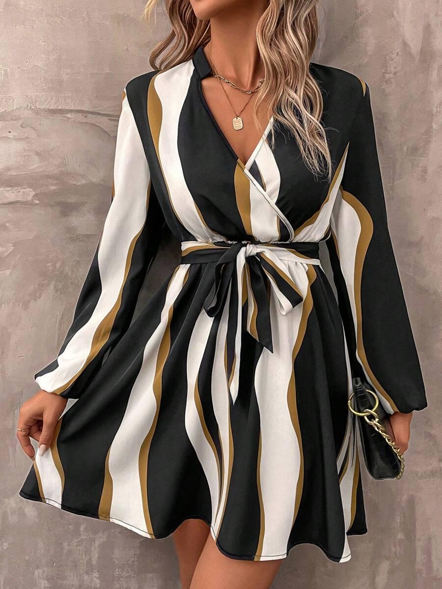 SHEIN MINI SUKIENKA KONTRAST S06__L