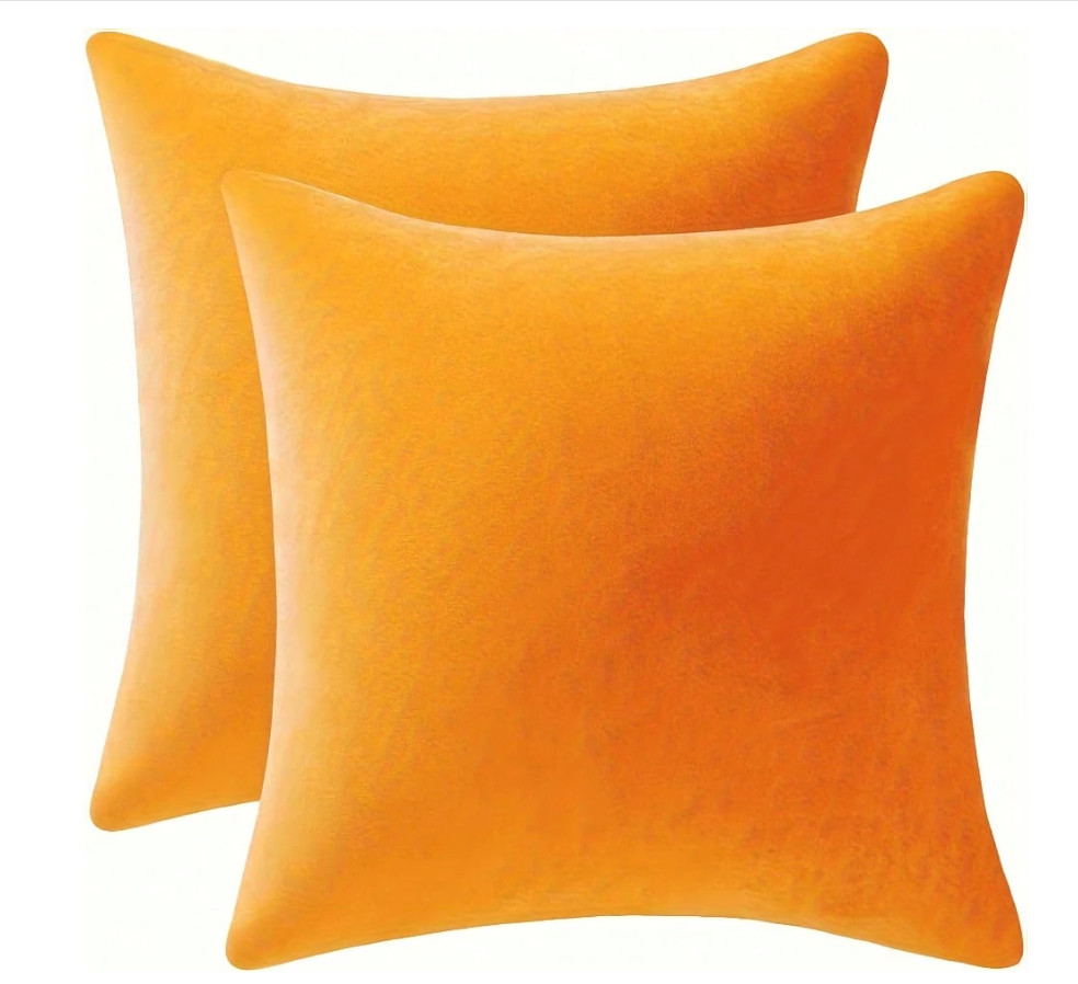 SHEIN POMARAŃCZOWA POSZEWKA NA PODUSZKĘ 2-PACK S07__45X45CM