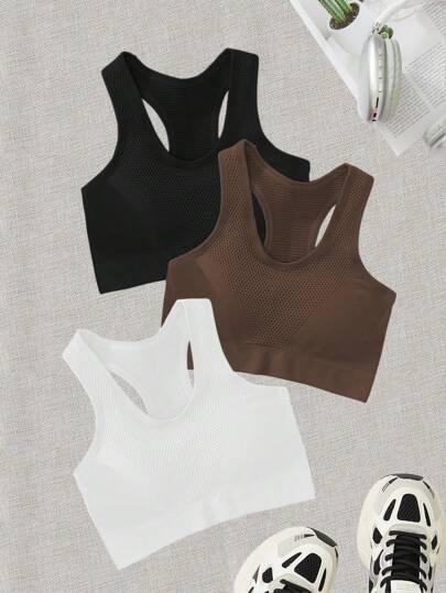 SHEIN TOP SPORTOWY 3-PACK S06__M