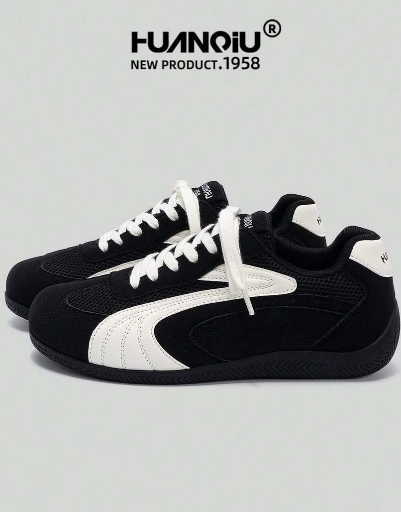HUANQIU SZNUROWANE CZARNE BUTY SPORTOWE S06__39