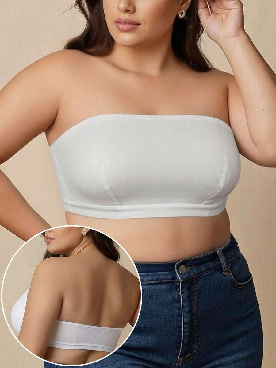 SHEIN BIAŁY BIUSTONOSZ BEZ RAMIĄCZEK S09__XXL