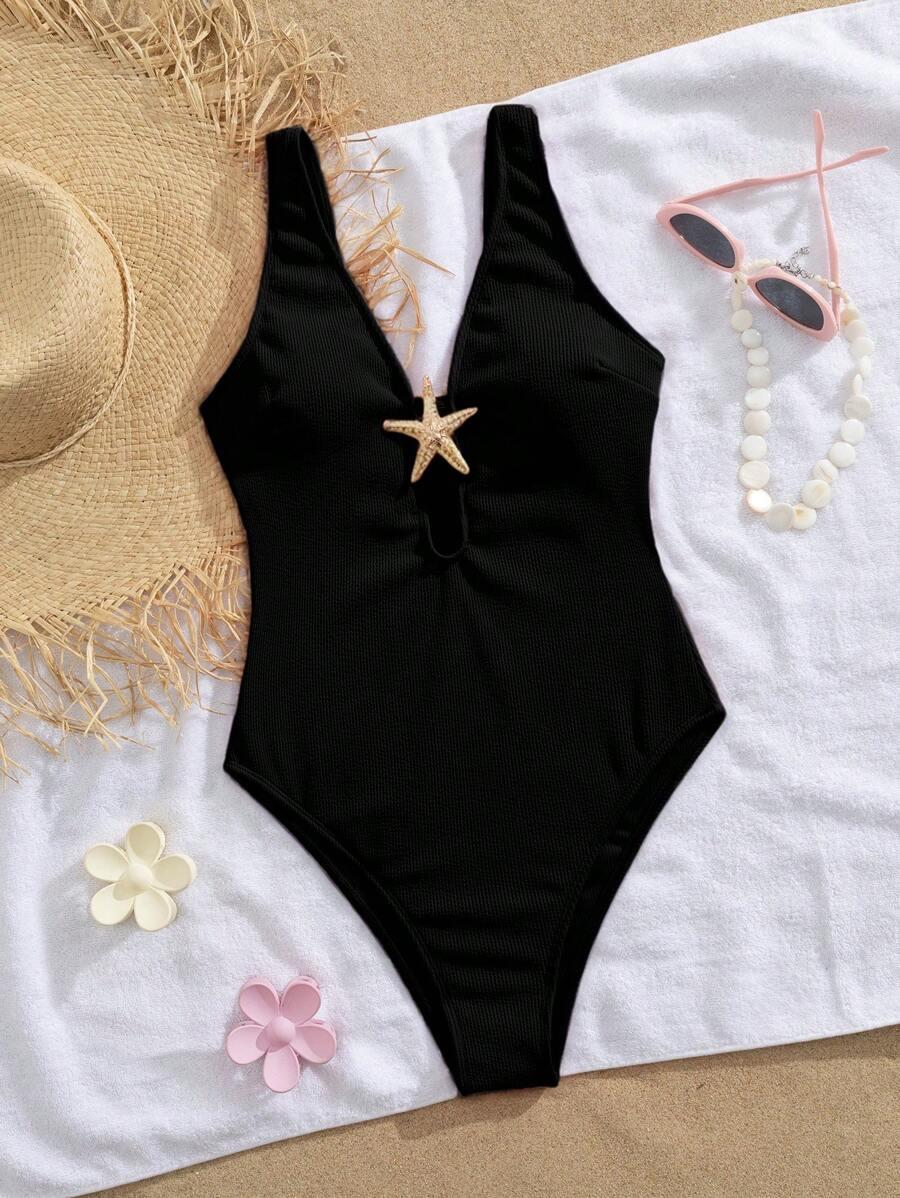 SHEIN JEDNOCZĘŚCIOWY STRÓJ KĄPIELOWY S09__M