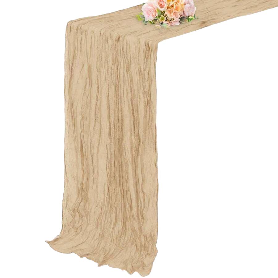 SHEIN BEŻOWY BIEŻNIK OZDOBNY NA STÓŁ S07__90X400CM