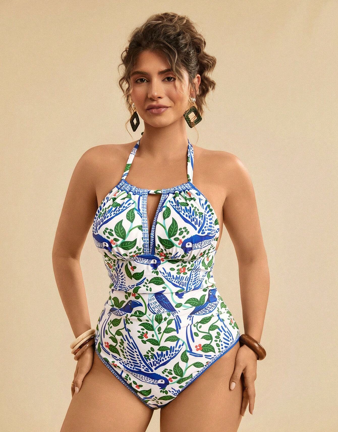 SHEIN JEDNOCZĘŚCIOWY STRÓJ KĄPIELOWY WZÓR S09__48