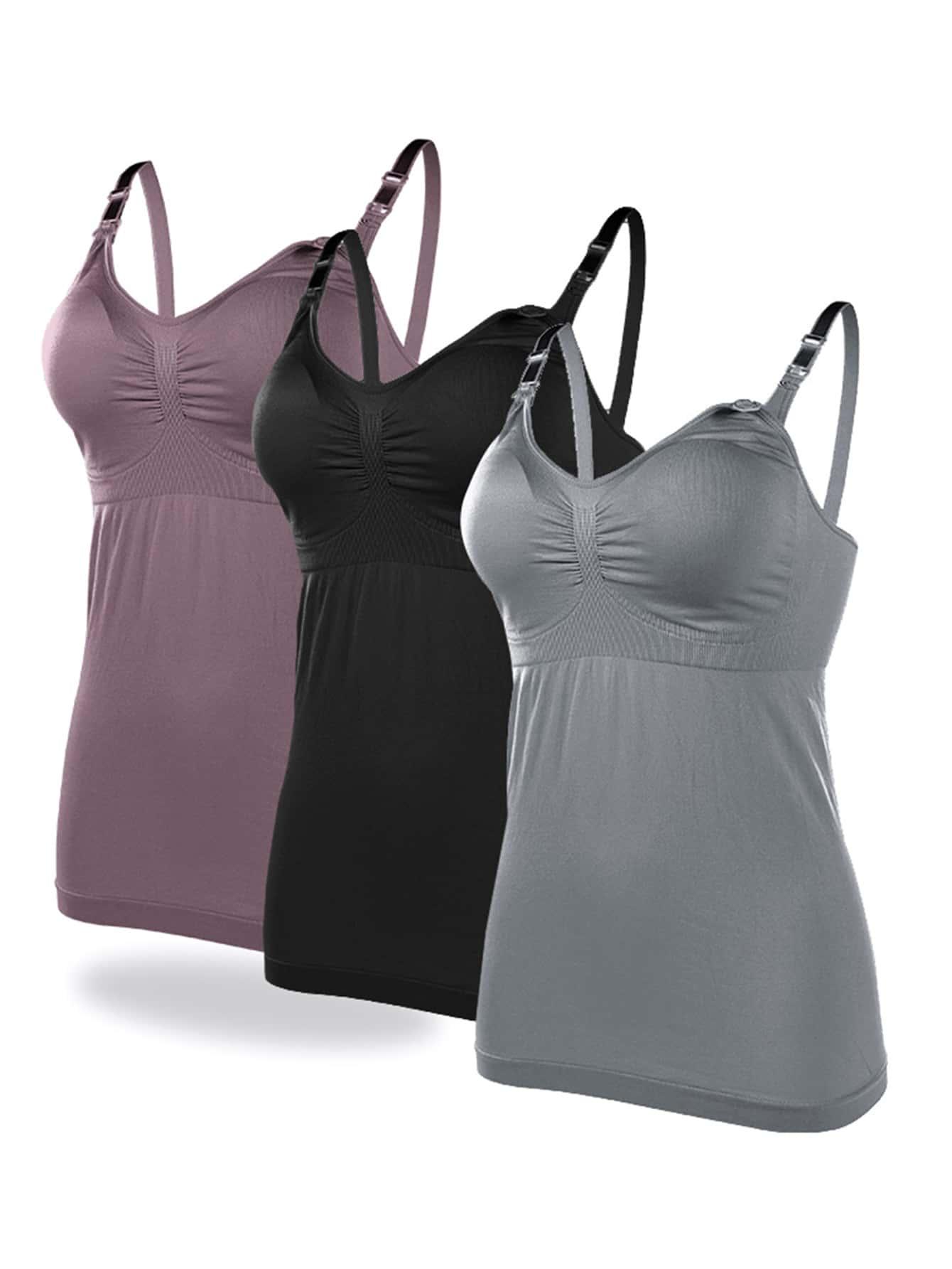 SHEIN CIĄŻOWA BLUZKA NA RAMIĄCZKACH 3-PACK S06__XL