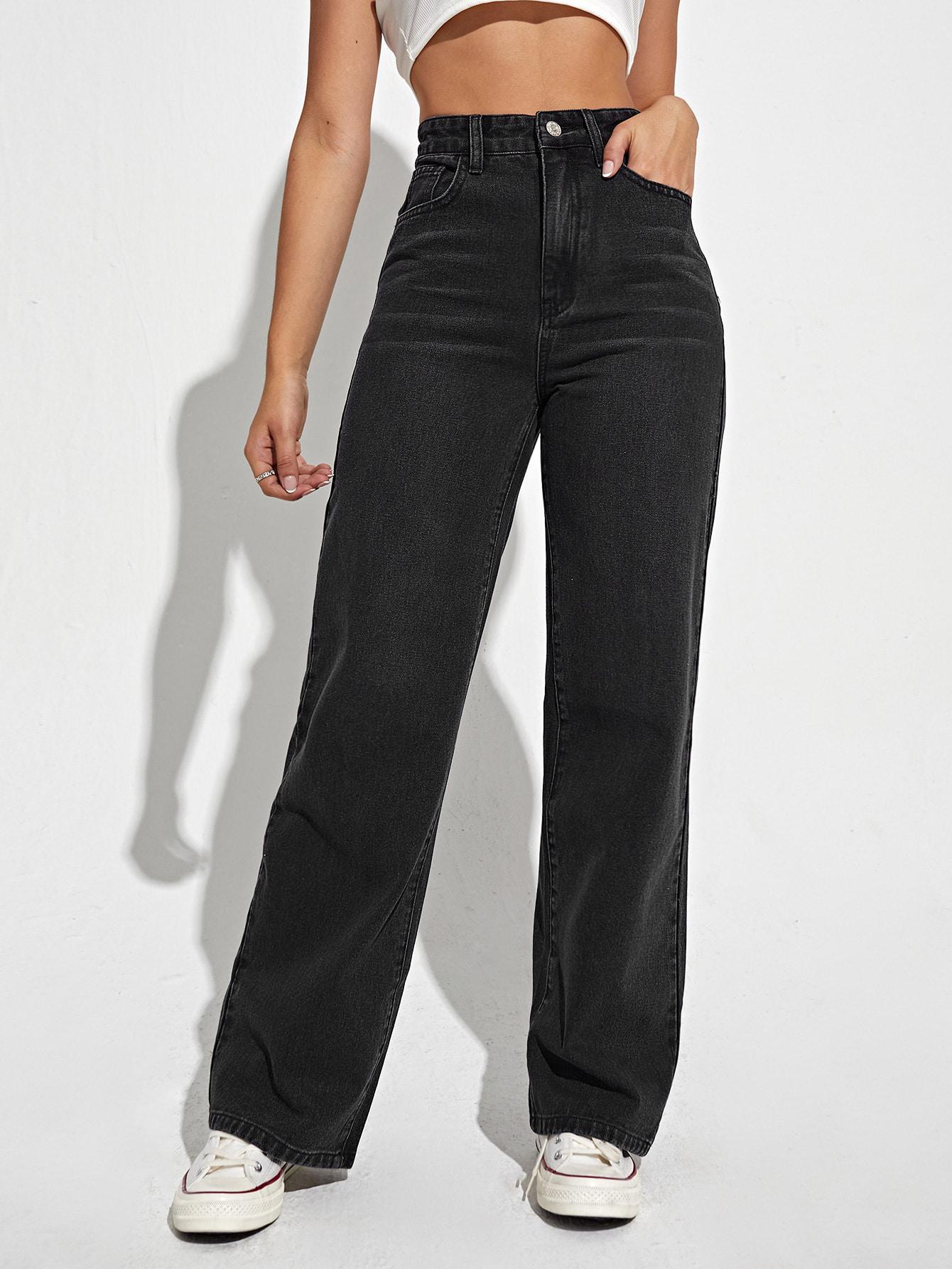 SHEIN CZARNE SPODNIE JEANS S06__46