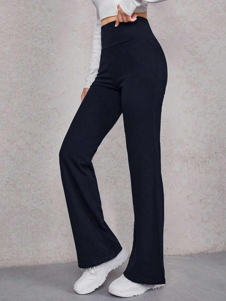 SHEIN GRANATOWE PROSTE SPODNIE S06__M