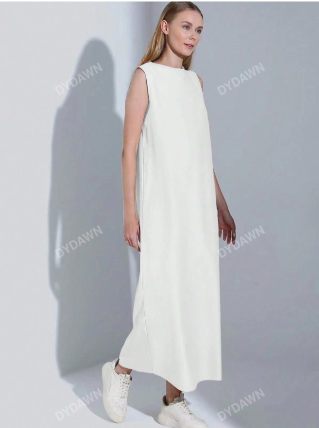 SHEIN BIAŁA PROSTA SUKIENKA S06__L