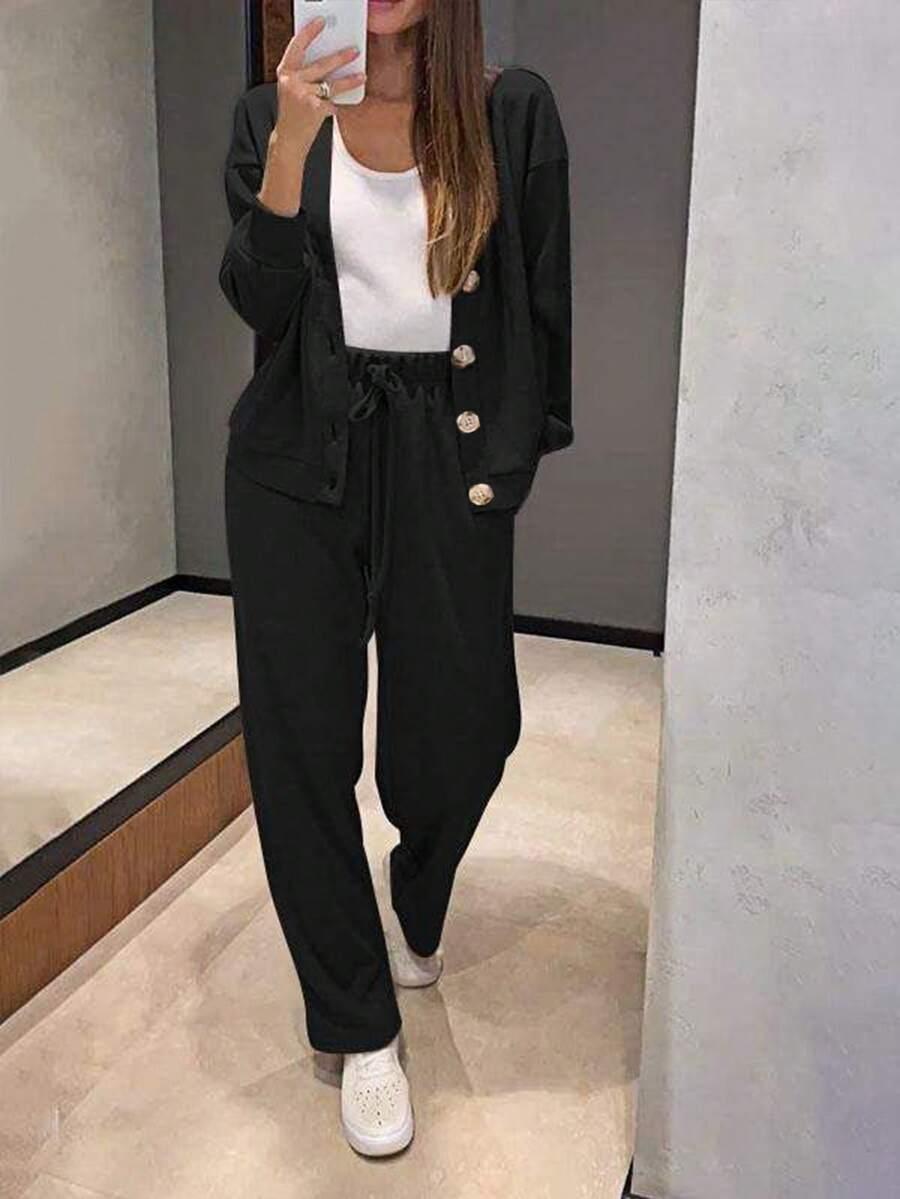 SHEIN KOMPLET SPODNIE KARDIGAN S06__48