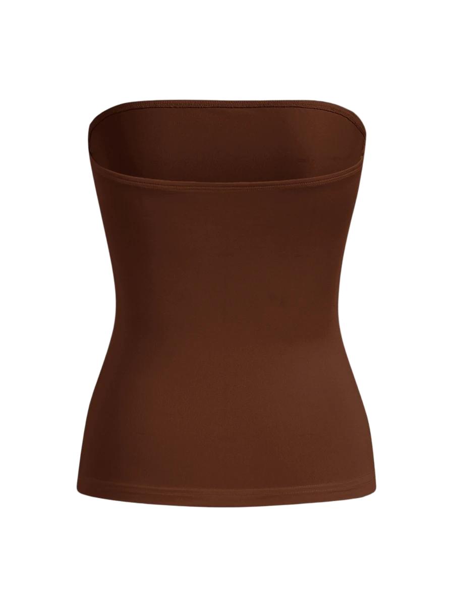 SHEIN BRĄZOWY TOP BANDEAU PK01__S