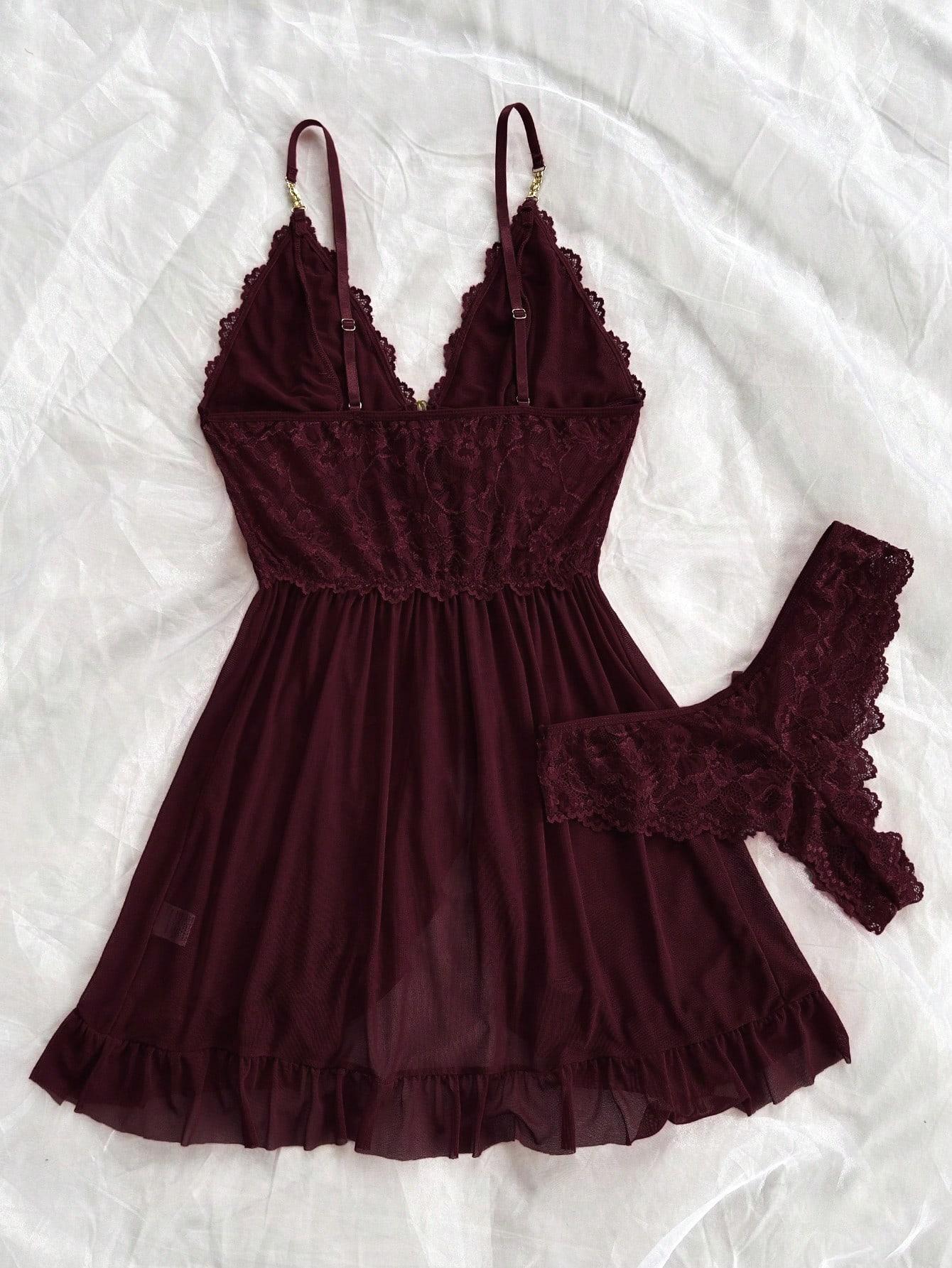 SHEIN BORDOWA KOSZULA NOCNA S06__S