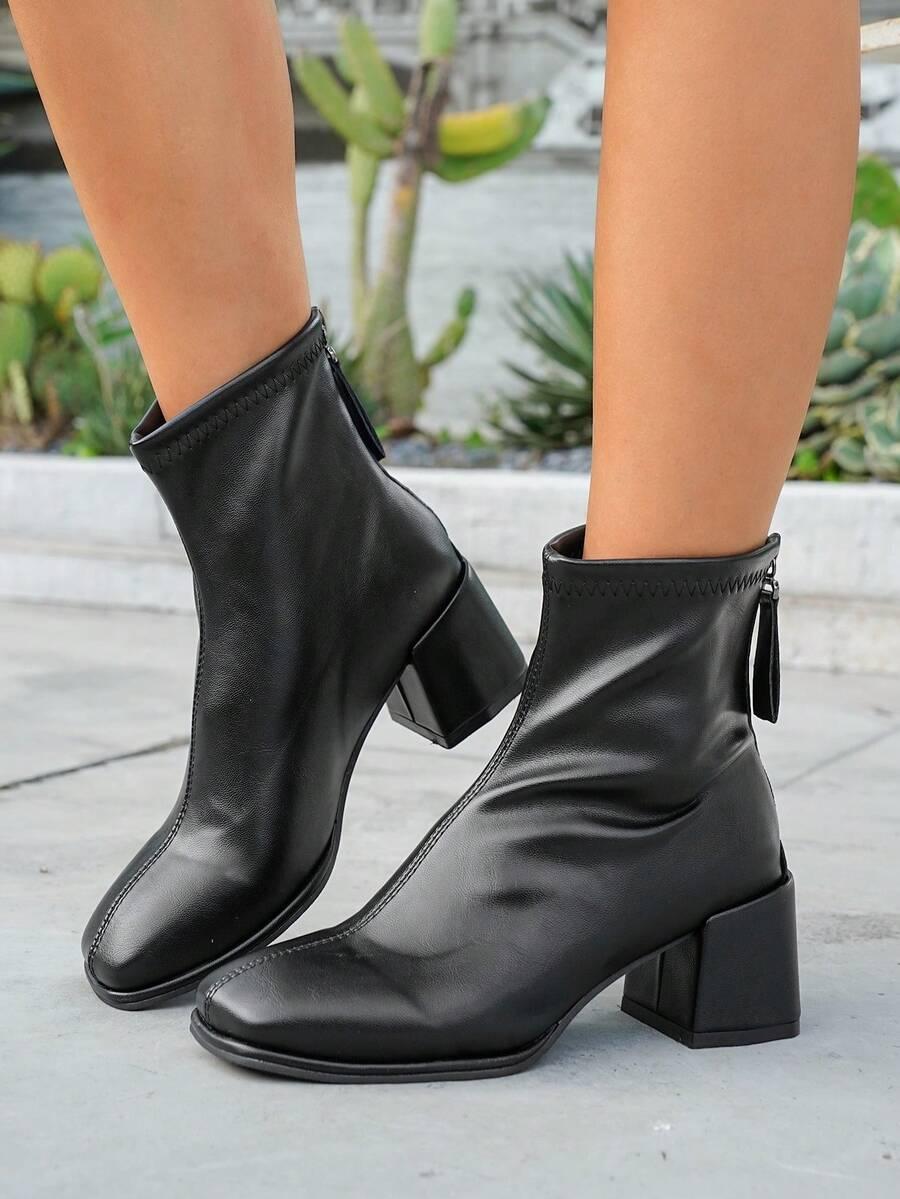 SHEIN CZARNE BOTKI IMITACJA SKÓRY W01__39