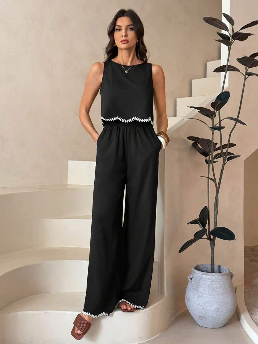 SHEIN TOP SPODNIE KOMPLET S06__S