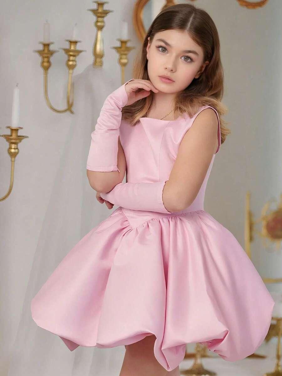 SHEIN RÓŻOWA ROZKLOSZOWANA SUKIENKA S06__128