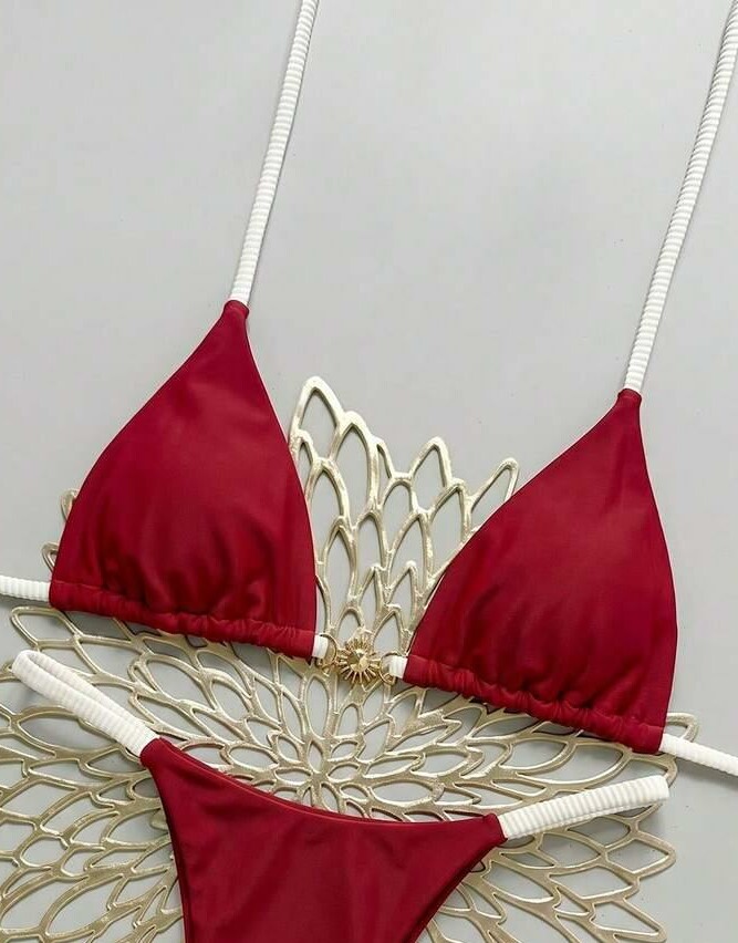 SHEIN CZERWONA GÓRA OD BIKINI S09__M