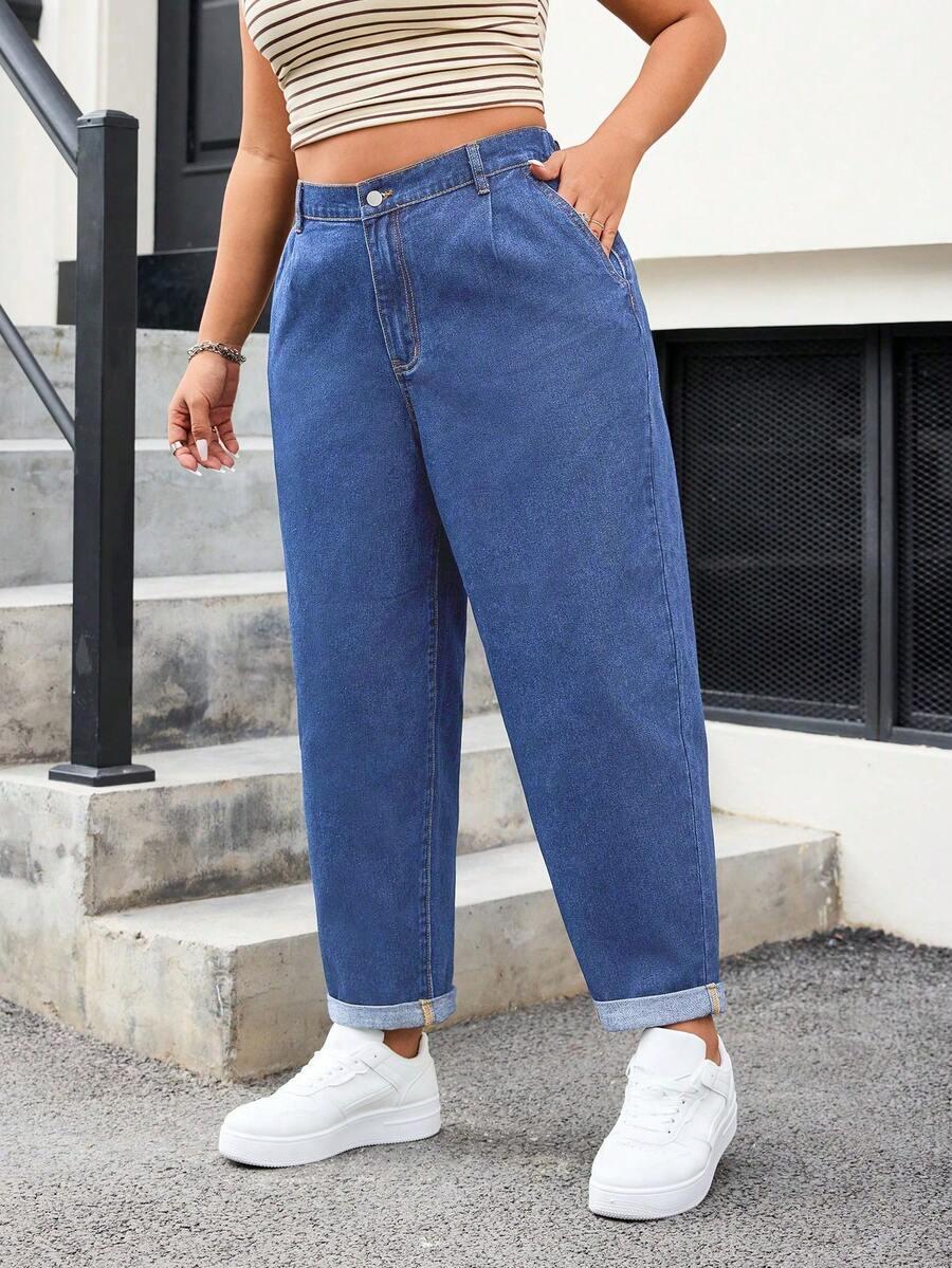 SHEIN SPODNIE JEANS WYSOKI STAN S06__46