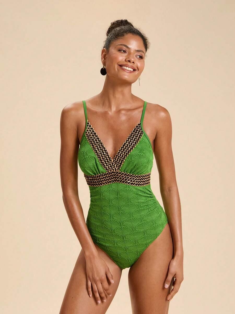 SHEIN JEDNOCZĘŚCIOWY STRÓJ KĄPIELOWY S09__M