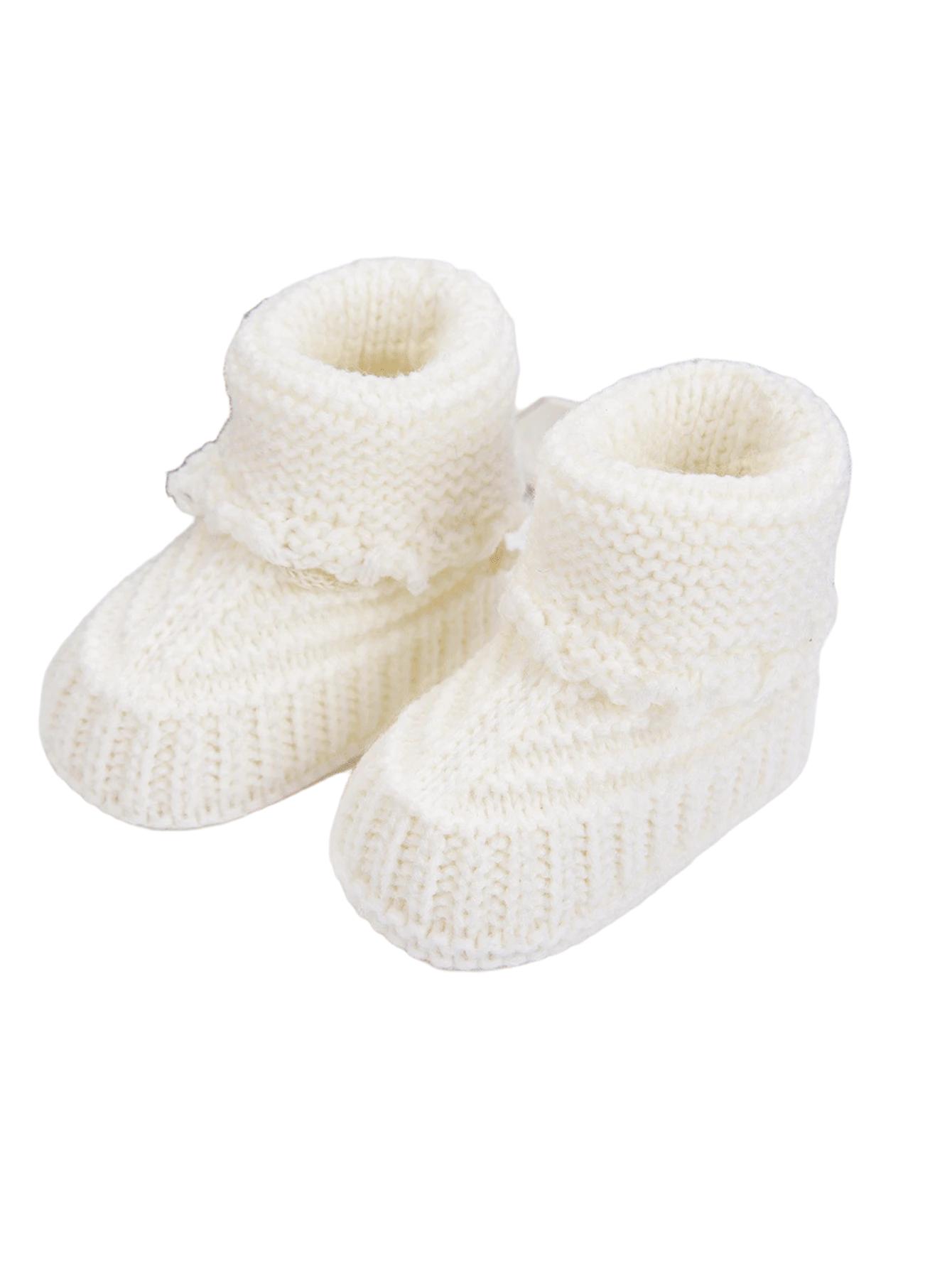 SHEIN BIAŁE DZIANINOWE SKARPETY W01