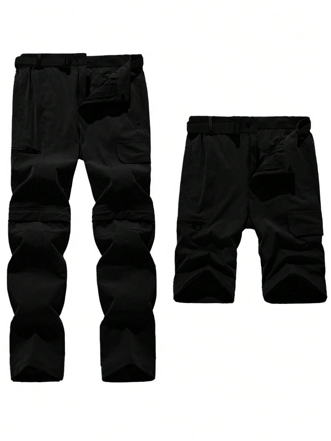SHEIN CZARNE SPODNIE BOJÓWKI ODPINANE NOGAWKI S06__XL