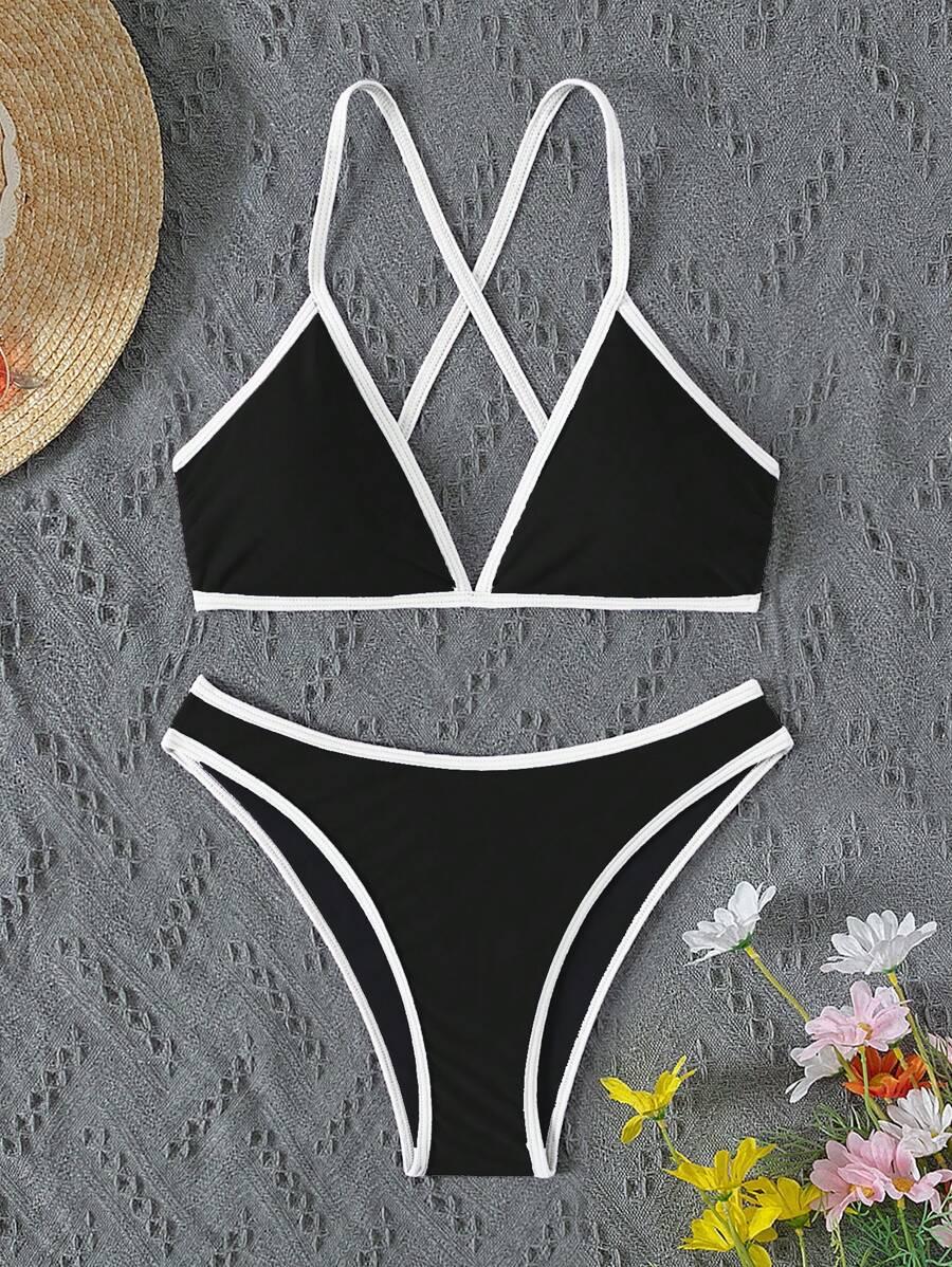 SHEIN DWUCZĘŚCIOWY STRÓJ KĄPIELOWY S09__L