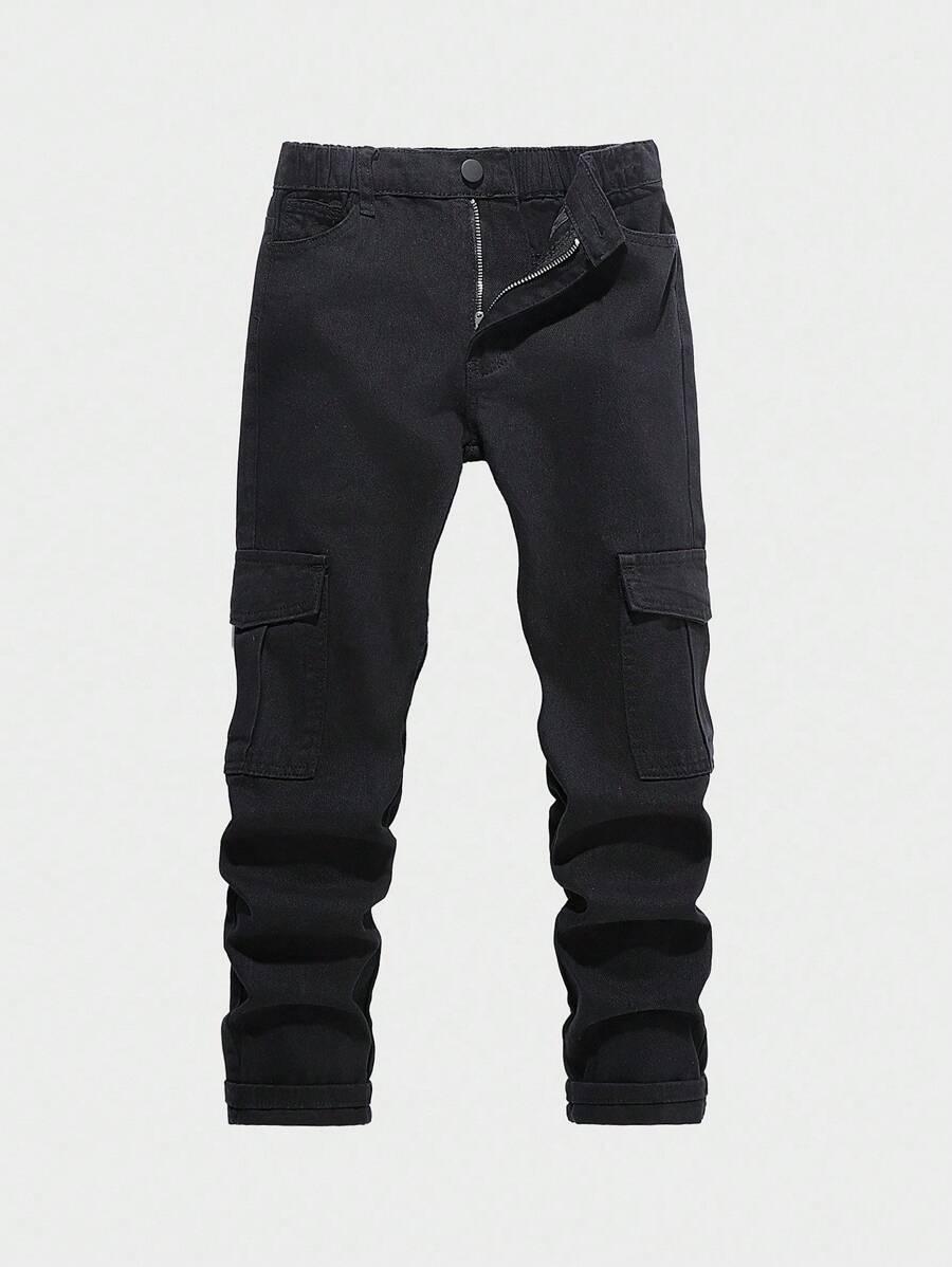 SHEIN CZARNE SPODNIE JEANS S06__128-134