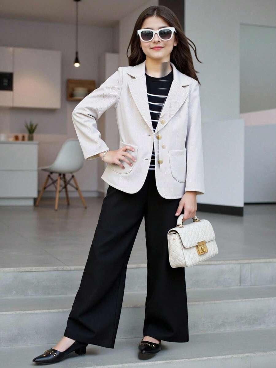 SHEIN BIAŁA MARYNARKA GUZIKI S06__146/152