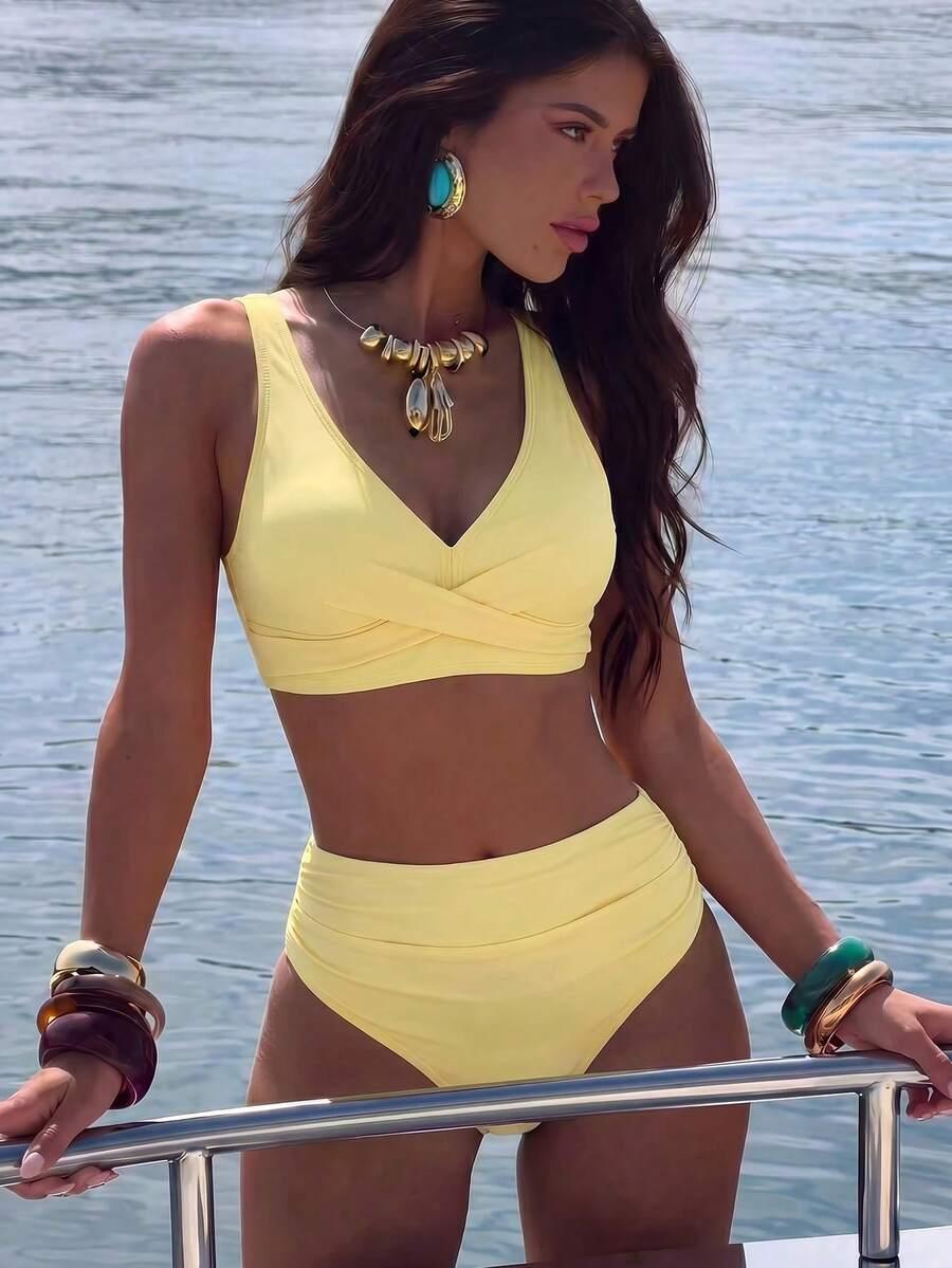SHEIN DWUCZĘŚCIOWY STRÓJ KĄPIELOWY S09__L