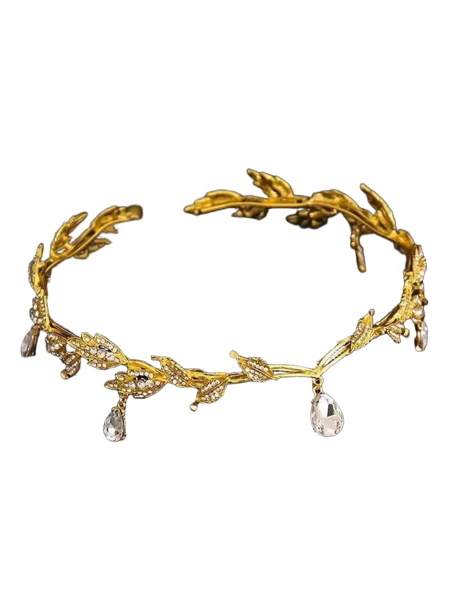 SHEIN ZŁOTA TIARA ZDOBIENIE S07