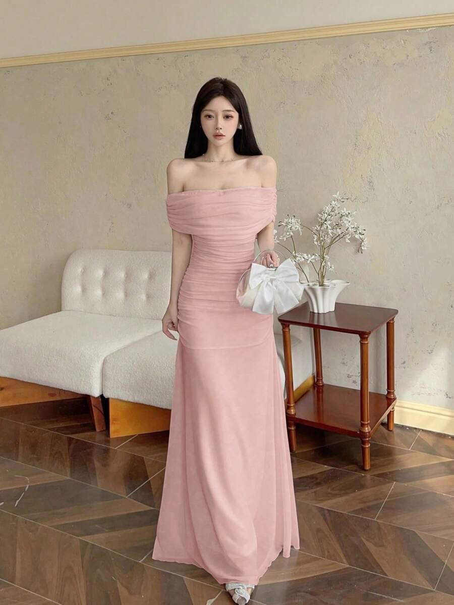 SHEIN RÓŻOWA MAXI SUKIENKA S06__XL