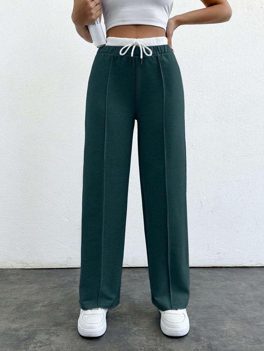 SHEIN ZIELONE SPODNIE DRESOWE S06__M