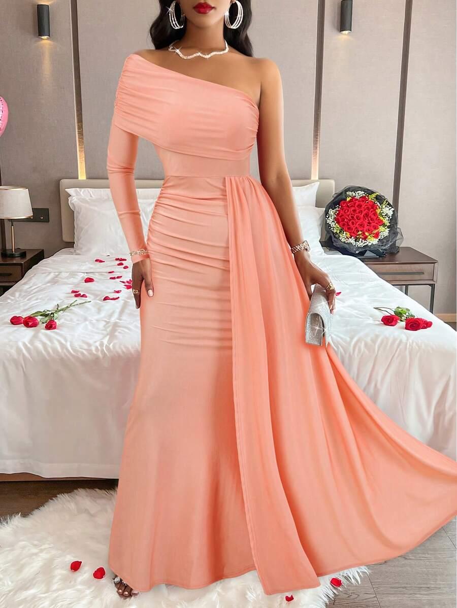 SHEIN ASYMETRYCZNA MAXI SUKIENKA PK01__XL