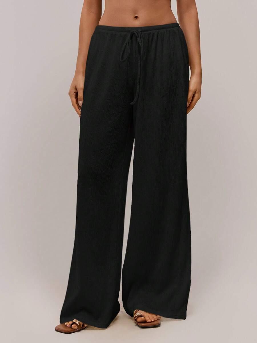 SHEIN CZARNE SPODNIE CASUAL S06__L