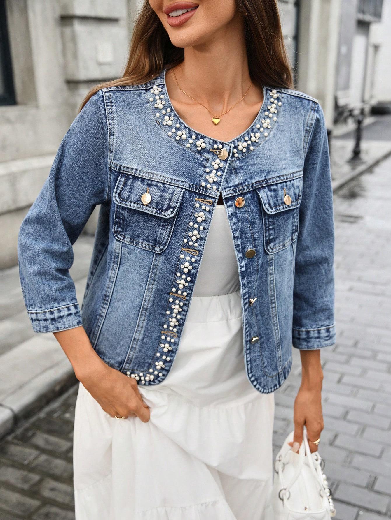 SHEIN NIEBIESKA KURTKA JEANS S06__46