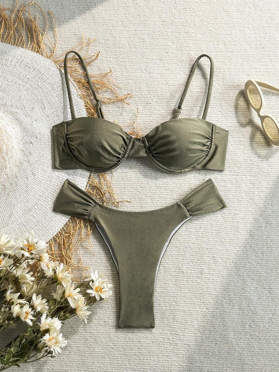 SHEIN DWUCZĘŚCIOWY STRÓJ KĄPIELOWY S09__L