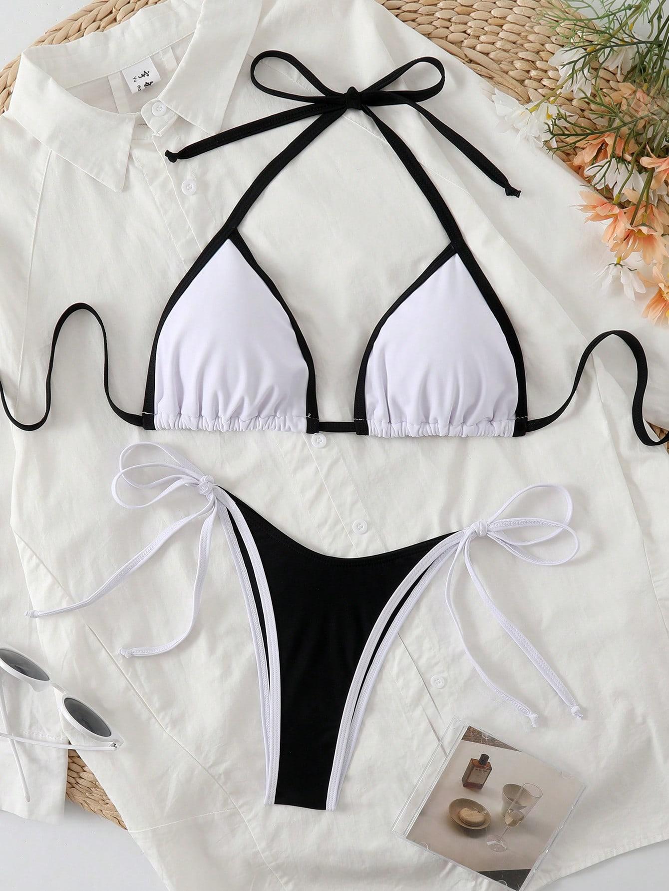 SHEIN DWUCZĘŚCIOWY STRÓJ KĄPIELOWY S09__XS