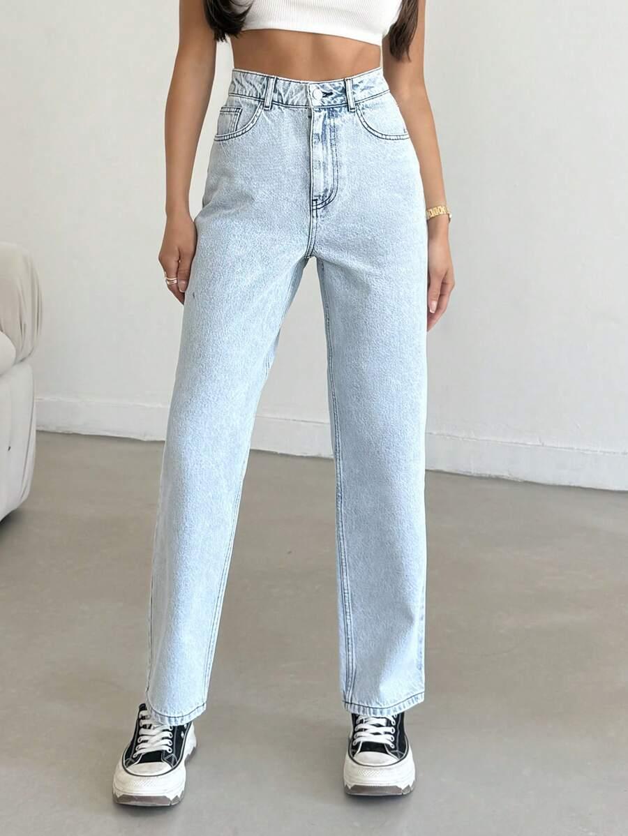 SHEIN NIEBIESKIE SPODNIE JEANS PK01__XS